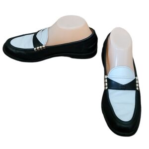 Cole Haan Vintage‎ Leather Black and White Spat Loafers